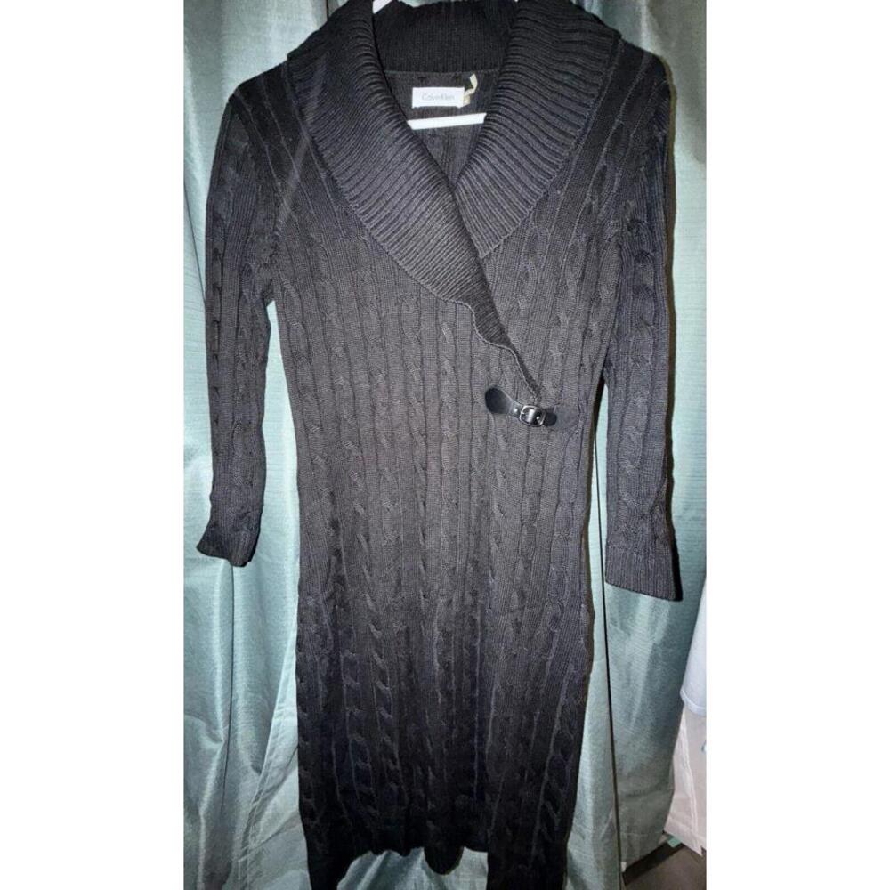 Calvin  Klein Sweater Dress Black Medium